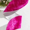 4” x 10 Yard Fuchsia Crown Velvet Metallic Back Ribbon