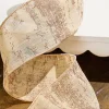 4" x 5 Yard Gold Jacquard Dupion Ribbon