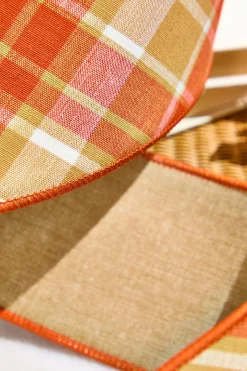 4" x 5 Yard Harvest Fall Plaid Ribbon