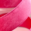 2.5" x 10 Yard Hot Pink Velvet with Satin Backing Ribbon
