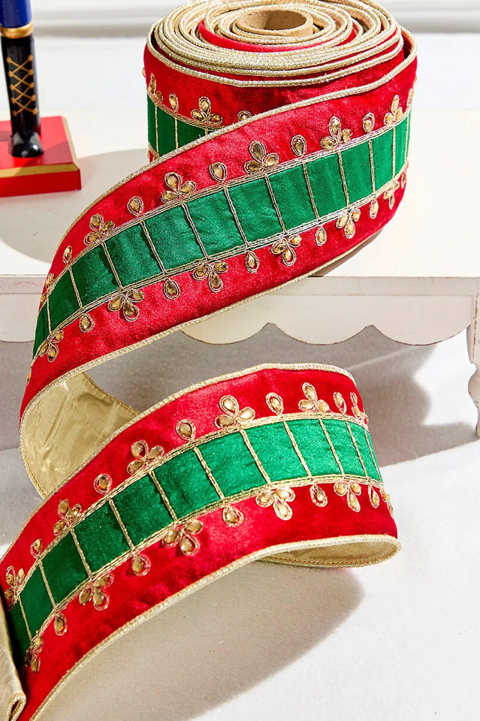 4" x 5 Yard Nutcracker Coat Ribbon