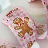 2.5” x 10 Yard Pink Check Gingerbread Ribbon