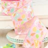 2.5" x 10 Yard Pink Easter Patterned Ribbon