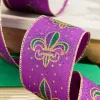 2.5" x 10 Yard Purple Mardi Gras Ribbon