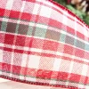 4”x 10 Yard Red/Black/White Plaid Ribbon