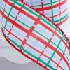 2.5" x 10 Yard Red/Blue/Green Plaid Wired Ribbon