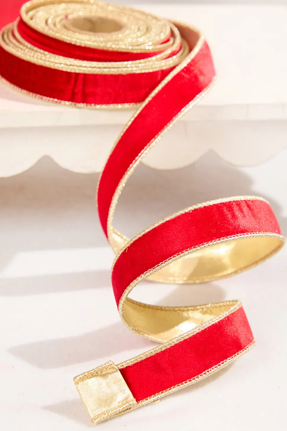 1" x 10 Yard Red Velvet Ribbon