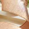 4” x 10 Yard Rose Gold Aurora Jacquard Tissue Back Ribbon