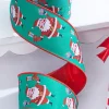 2.5" x 10 Yard Santa Claus Wired Ribbon