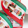 4" x 10 Yards Red/Green/White Nutcracker Ribbon