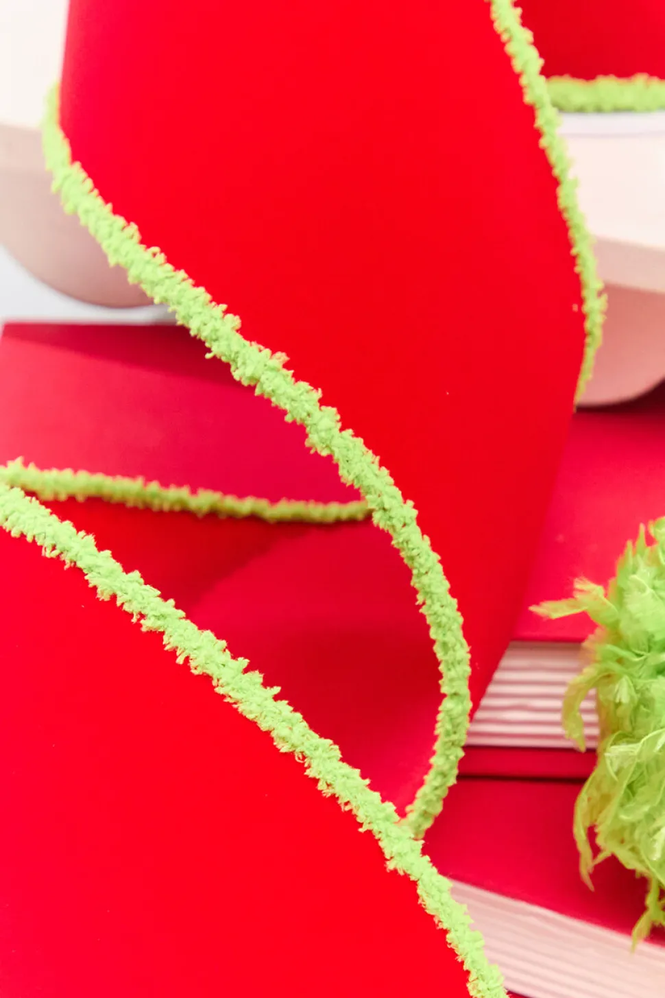 4" x 10 Yards Red Velvet Ribbon