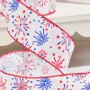 2.5" x 10 Yards 4th Of July Ribbon- Fireworks
