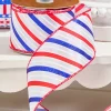 2.5" x 10 Yards 4th Of July Ribbon- Stripes