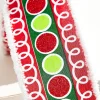 2.5" x 10 Yard Stripe Glitter Circle Drift Ribbon — Red/Green