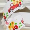 2.5" x 10 Yards Truck with Flowers White Ribbon