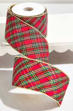 4" x 10 Yard Traditional Holiday Plaid Ribbon