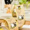 2.5" 10 Yard Burlap Bee Yellow Polka Dot Ribbon