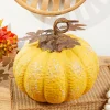 15" Yellow Metal Pumpkin